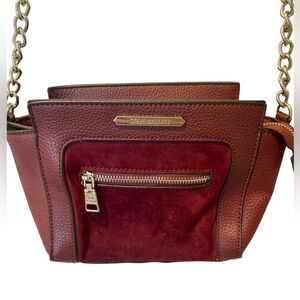 Steve Madden Burgundy Leather Crossbody Bag